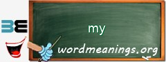 WordMeaning blackboard for my